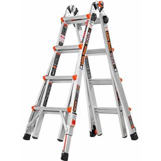 👉 Vouw ladder aluminium Leveler | 4x5 Sporten Telescopische vouwladder op=op 8711563243705