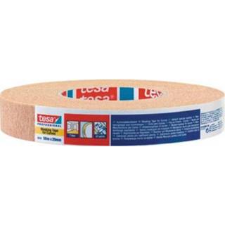 👉 Afplakband bruin | sterk gecrêpt lichtbruin lengte 50 m breedte 25 mm wiel 12 stuks - 04319-00007-00 4005800007415