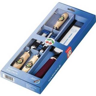 👉 Steekbeitelset wit beukenhout | 10,20,26 mm japanse zaag heft van 4-delig doos 1 stuk - 1195000 4016649110952