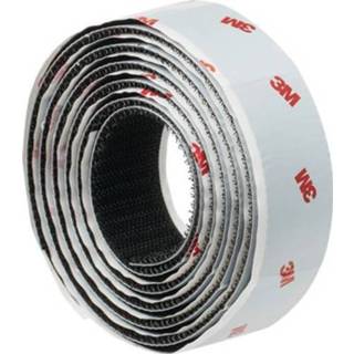 👉 Klittenband zwart | lengte 1,25 m breedte 25 mm blister 4 stuks - 7100123266 4054596306431