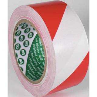 👉 Rood wit PVC Grondmarkeringstape | rood/wit lengte 33 m breedte 50 mm wiel 36 stuks - 5635000002 4026359106619