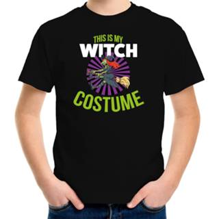 Shirt active kinderen zwart Witch costume halloween verkleed t-shirt voor