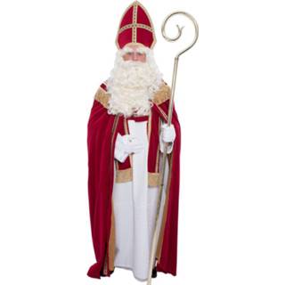 👉 Sinterklaas kostuum active luxe katoenfluweel met mijter voor volwassenen