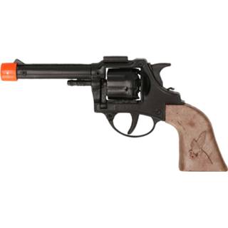 👉 Revolver metaal active Cowboy/politie speelgoed revolver/pistool 8 schots plaffertjes