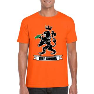 👉 Koningsdag t-shirt oranje active mannen - Bier koning heren