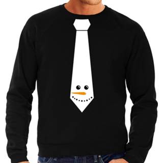👉 Stropdas zwart active snowman mannen Kersttrui/Kerst sweater sneeuwpop voor heren