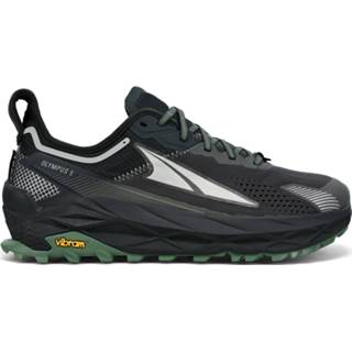 👉 Zwart grijs mannen trailrunning mountain Vibram MegaGrip Altra EGO MAX durable Olympus 5 - Trailrunschoenen Heren Zwart/Grijs