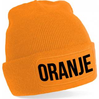 Muts oranje active tekst Koningsdag - EK/WK voetbal one size