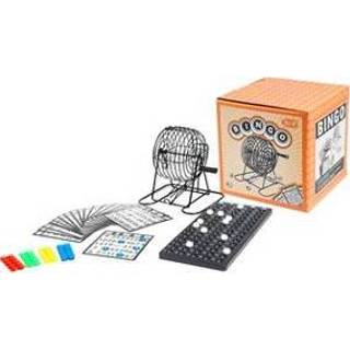 👉 Metaal Bingoset Retr-Oh! - 20 cm Bingomolen 75 bingoballen herbruikbare bingokaarten 8716569030014