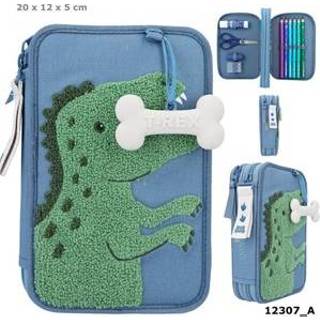 👉 Etui blauw Dino World 2-vaks MINI 4010070639624