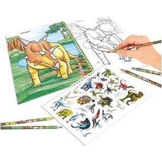 👉 Kleurboek Depesche Dino World met kleurpotloden 4010070600600