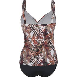 👉 Tankini bruin kunstvezels gebloemd vrouwen met modieus dessin Olympia 4064435738910