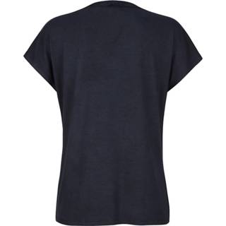 👉 Shirt kunstvezels effen marine vrouwen met serafinohals Alba Moda 4055708293021 4055708292963