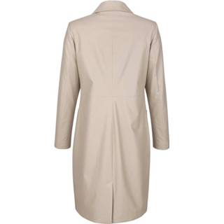 👉 Mantel ecru leerlook effen vrouwen mannen in modieuze Alba Moda 4055709072038 4055709072014