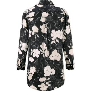 👉 Blous viscose vrouwen gebloemd zand wit zwart Blouse met bloemendessin Alba Moda Zwart/Wit/Zand 4055708121362