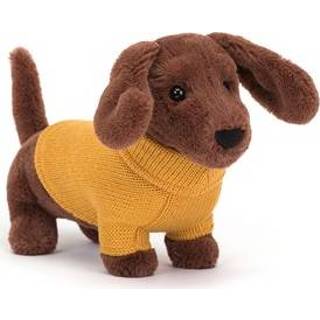 👉 Sweater geel Jellycat Sausage Dog Yellow - 16x7x14cm 670983136654