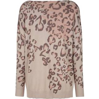 👉 Trui roze zwart animalprint vrouwen met Alba Moda Crème/Roze/Zwart 4055709090872 4055709090865
