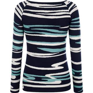 👉 Trui katoen grafisch vrouwen marine offwhite met exclusieve jacquard Alba Moda Marine/Salie/Offwhite 4055705942892 4055705942885