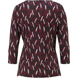 👉 Shirt viscose grafisch vrouwen marine rood wit in wikkellook Alba Moda Rood/Wit/Marine 4055708140219 4055708140141