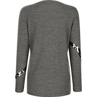 👉 Trui antraciet gemêleerd vrouwen met pailletten Alba Moda 4055709331623 4055709331616