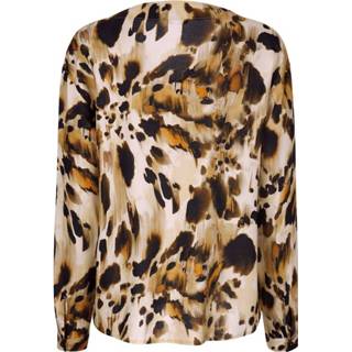 👉 Blous viscose Vrije Tijd animalprint vrouwen zwart bruin oranje Blouse Alba Moda Oranje/Taupe/Bruin/Zwart 4055707175496 4055707175465