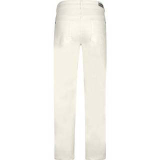 👉 Spijker broek katoen vrouwen effen goudkleur offwhite Jeans met galonstrepen Alba Moda Offwhite/Goudkleur 4055708423367