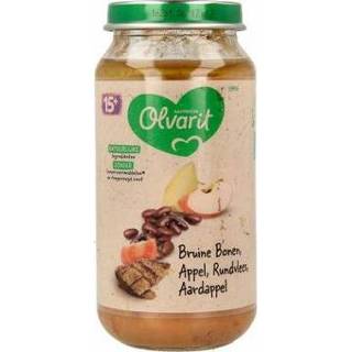 👉 Bruine Olvarit bonen, appel, rundvlees en aardappel 15M06 250g 5900852926730