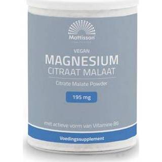 👉 Magnesium Mattisson citraat malaat met actieve vorm vit. b6 125g 8720791840433