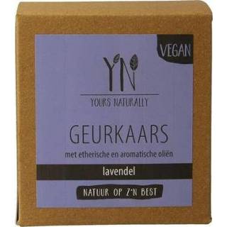 👉 Geurkaars glas Yours Naturally in lavendel 20cl 1st 5038871001012