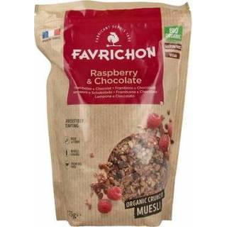 👉 Muesli Favrichon Framboos & chocolade crunchy 375g 3111900420014