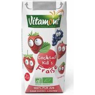👉 Fruitcocktail kinderen Vitamont Fruit cocktail kids aardbei bio 200ml 3289196260246
