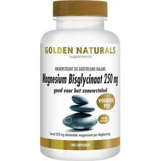 👉 Magnesium Golden Naturals bisglycinaat 250mg 180vc 8718164644108
