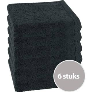 👉 Handdoek antraciet Clarysse Florence 70x140 cm 600 gram - 6 stuks 5901453743801