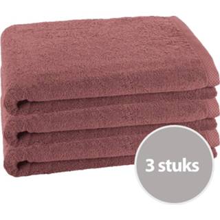 👉 Handdoek Clarysse Florence 90x180 cm 600 gram Burgundy - 3 stuks 5901453743818