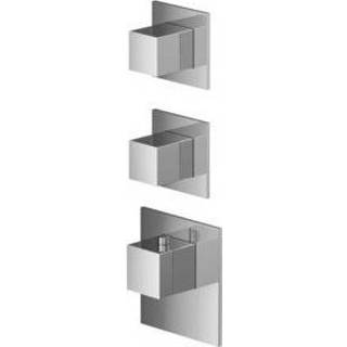 👉 Chroom Hotbath Mate High Flow afbouwdeel 2 kr vierkant MHF002 / MHF032CR 8719638615594