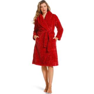 👉 Damesbadjas rood s vrouwen Pastunette Fake fur luxe -