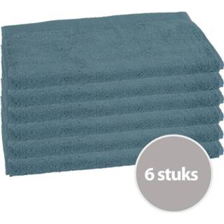 👉 Gastendoekje blauw Clarysse Florence 30x50 cm 600 gram Mineral Blue - 6 stuks 5901453743665