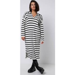 👉 Gebreide jurk wit synthetische vrouwen Grote Maten jurk, Dames, wit, Maat: 42/44, vezels/Viscose, Studio Untold 4099956007108