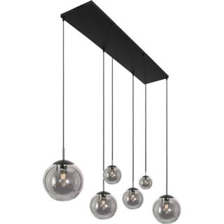 👉 Hanglamp zwart Steinhauer bollique L 120 cm B 25 6 lichts 3499 8712746166422