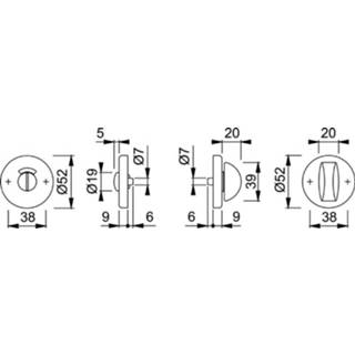 👉 RVS Hoppe v/b-rozet E42KVS v/b-8mm 4012789334814