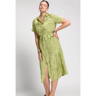 👉 Bruin viscose vrouwen Grote Maten overhemdjurk, Dames, bruin, Maat: 46/48, Viscose, Studio Untold 4066686591740