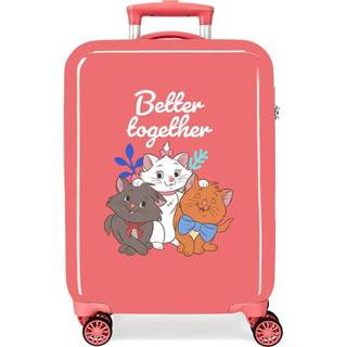 👉 Trolley ABS roze Disney 55 Cm 4 Wheels Aristocats Better Together 8435692708835