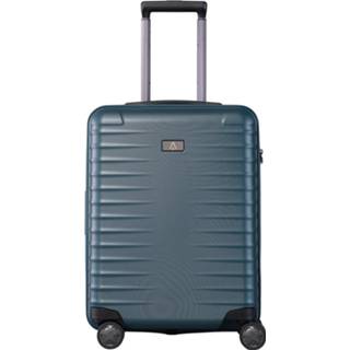 👉 Trolley polycarbonaat small blauw TITAN Litron 4 Wheel 55 cm Petrol 4030851109368