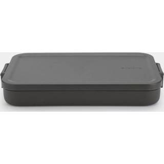 👉 Lunchbox grijs Brabantia Make & Take Plat Dark Grey 8710755202704