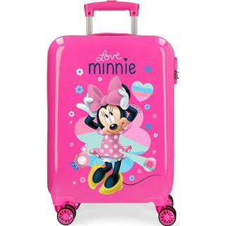 👉 Trolley roze ABS Disney 55 Cm 4 Wheels Minnie Mouse Love Pink 8435578315294