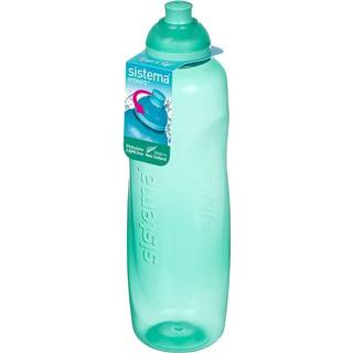 👉 Drinkfles teal Sistema Hydrate - Helix 600ml Minty