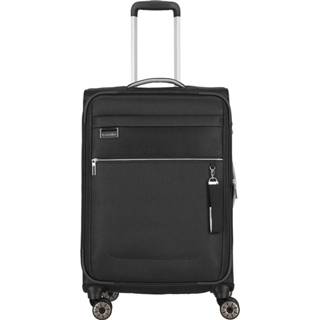 👉 Trolley zwart gerecycled polyester Travelite Miigo 4 Wiel M Expandable Black 4027002078499