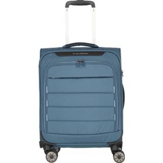 👉 Trolley blauw gerecycled polyester s Travelite Skaii 4 Wiel Blue/Lightblue 4027002078284