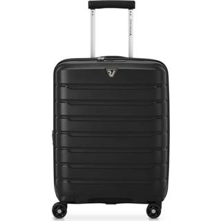 👉 Trolley zwart polypropyleen Roncato Butterfly 4 Wiel Cabin 55 Expandable Black 8008957569726