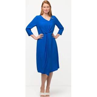 👉 Grote maten jurk blauw viscose 42 vrouwen jurk, Dames, blauw, Maat: 42, Viscose, Ulla Popken 4066686972433